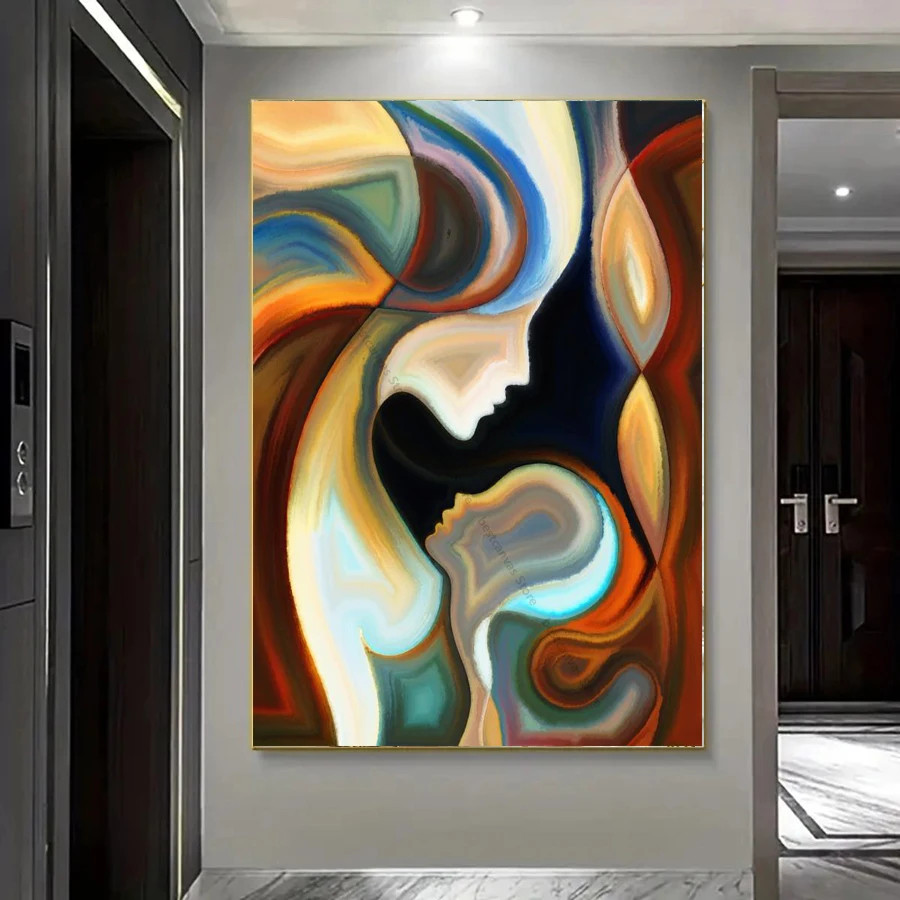 Абстрактная любовь холст художественный принт настенный декор современный