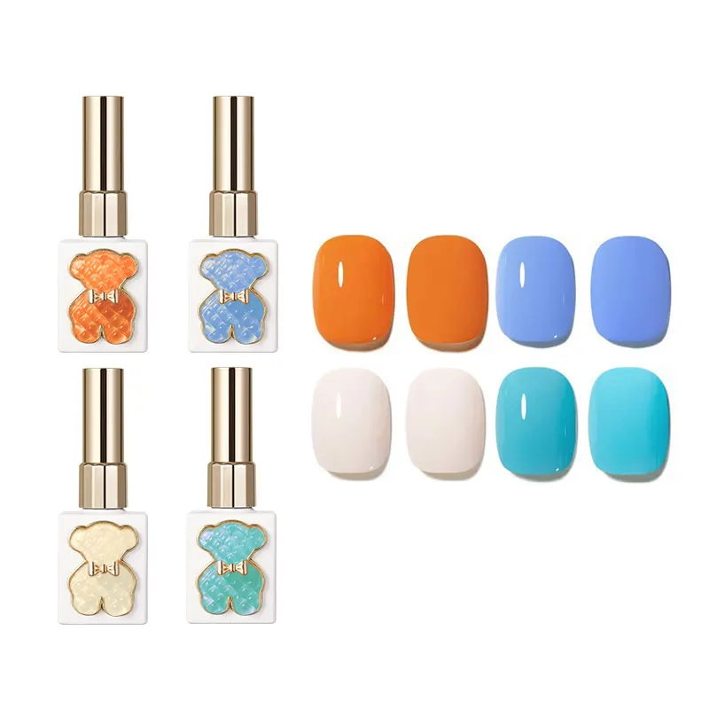 

Annie Lucky Cute Bear15ML Nail Polish One Bottle of Monochrome Nail Glue for Durable Removable Nail Special Store