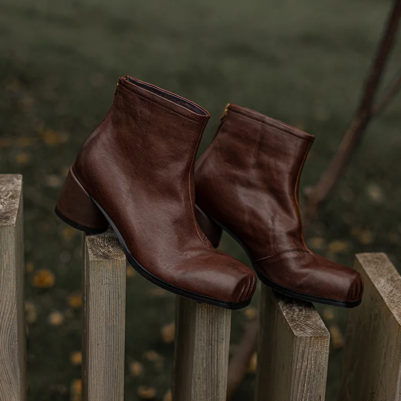 Женские зимние ботинки зимняя обувь на массивном каблуке женские ботильоны из