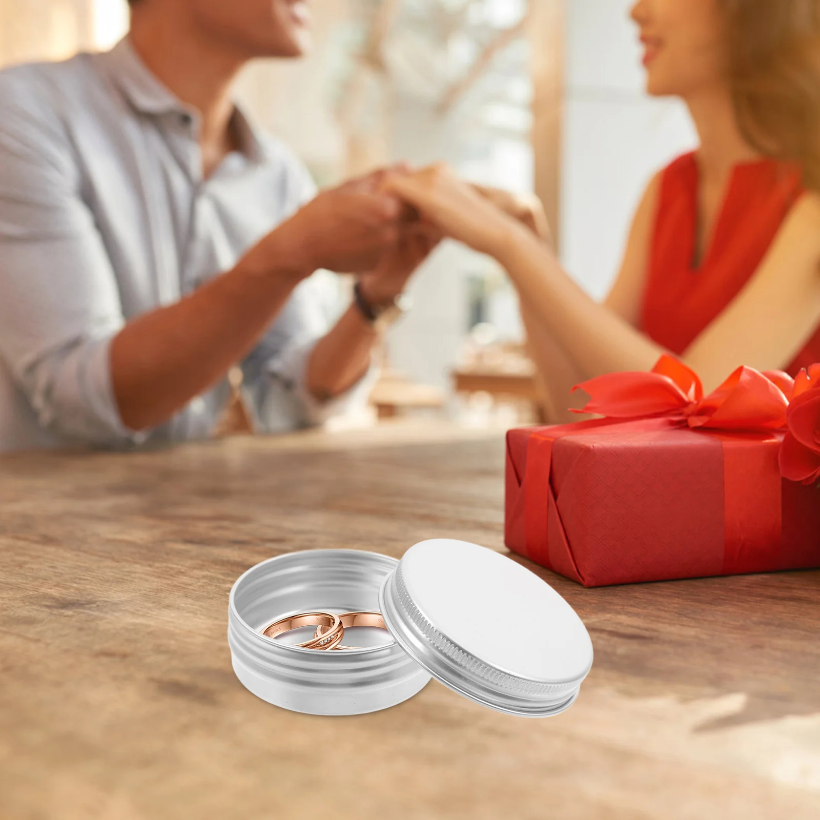 6 шт. алюминиевая коробка с резьбой банки для печенья маленький металлический