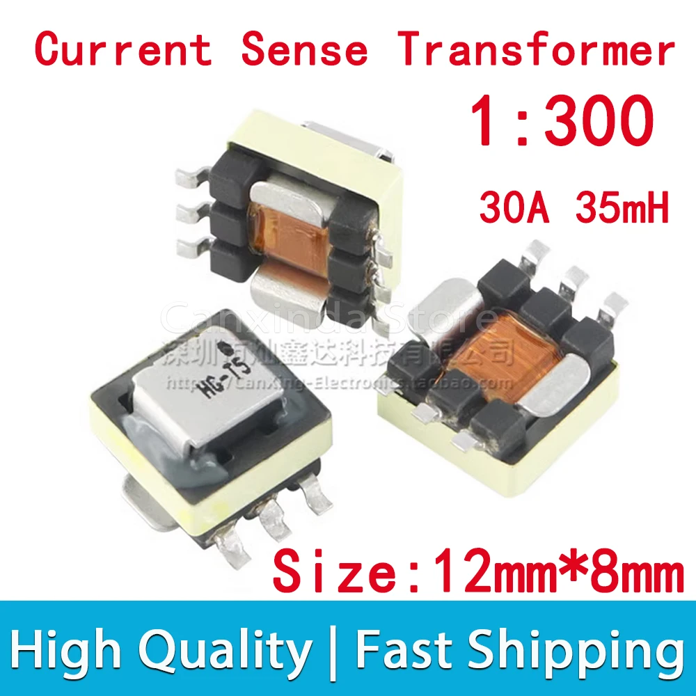 

2/5/10pcs EE8.3 SMD 30A SMT Large Current Sense Transformer Turns Ratio 1:300 35mH inductance Inductor Filter Coil