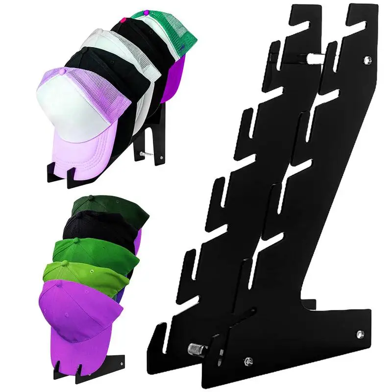 

Acrylic Hat Rack Baseball Cap Display Wall Mounted Hat Rack Wall-Mounted Or Standing Acrylic Hat Stands For Multiple Hats