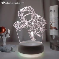 spaceman 3d visual hallucination astronaut night light model colorful remote desktop decoration led table lamp festival gifts