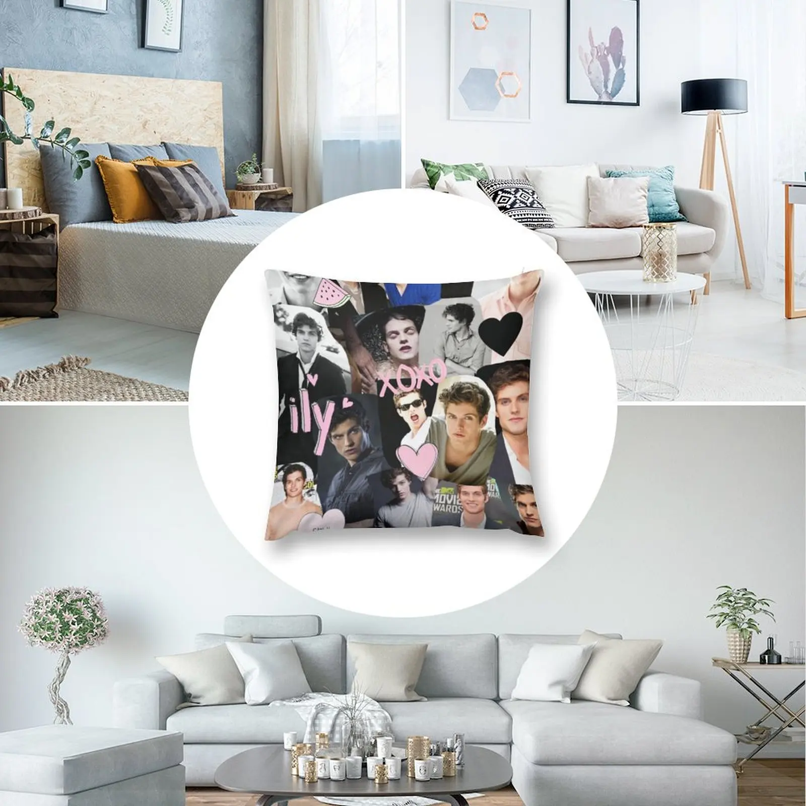 Декоративные подушки с коллажем Daniel Sharman рождественские украшения 2025 Чехлы для