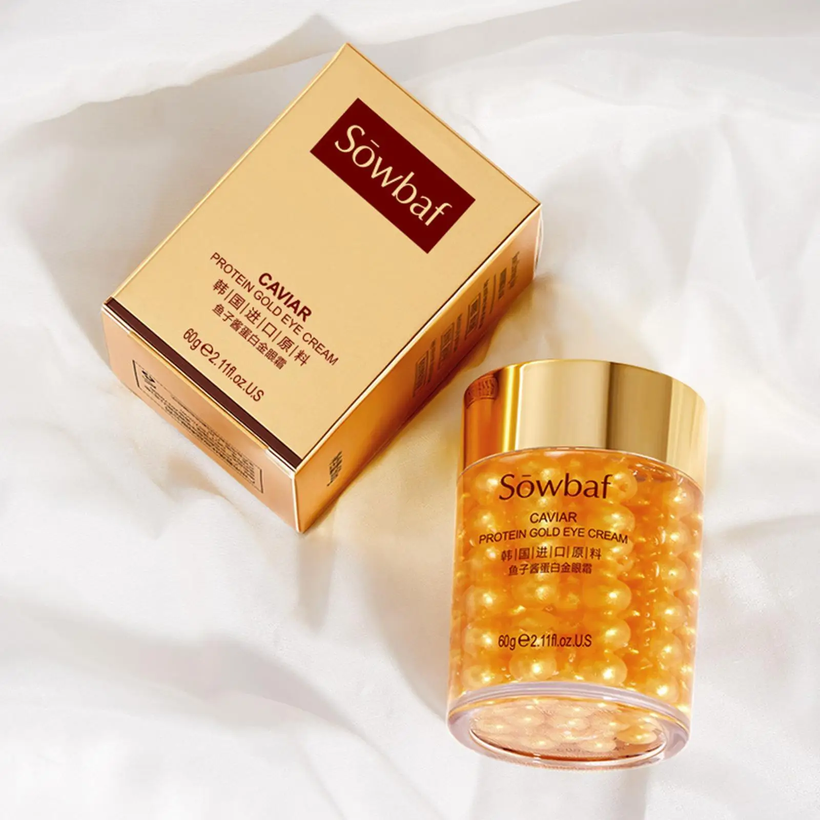 

60g Gold Caviar Eye Cream Moisturizing Anti Wrinkle Firming Anti Eye Circles Aging Care Dark Cream Skin Remove Lifting W1F5
