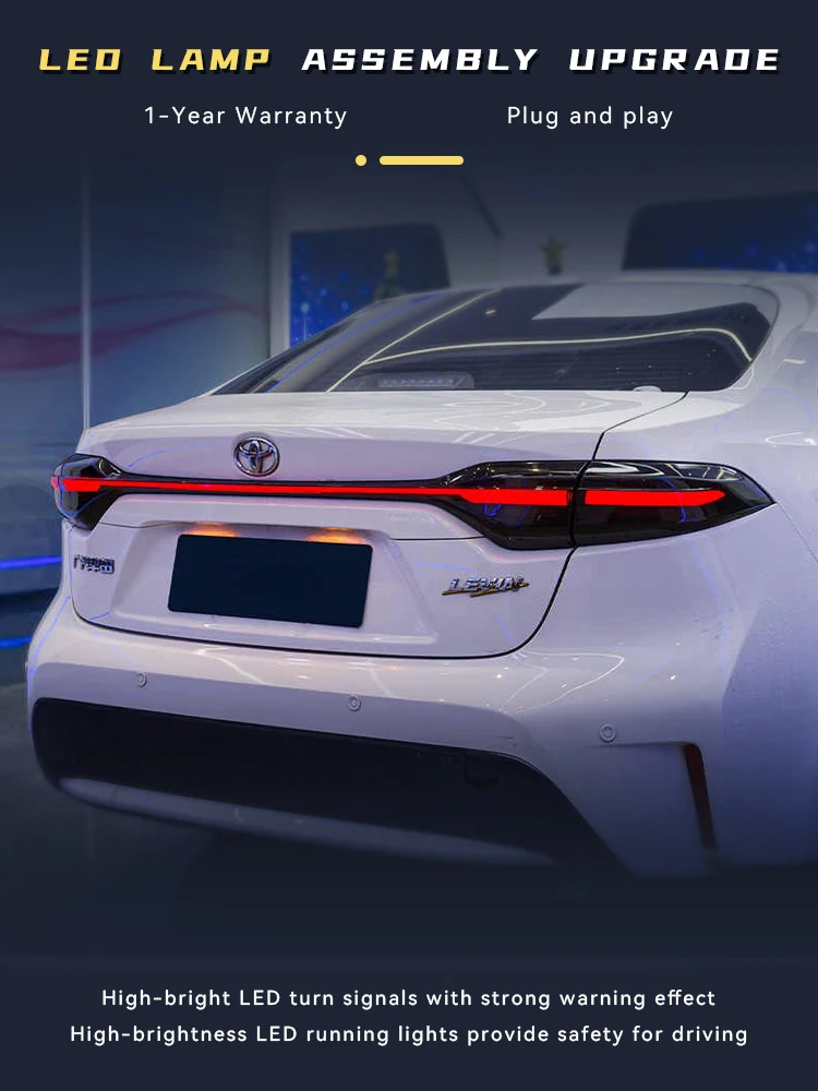 Задние фонари для Toyota Corolla 2019-2023 задний фонарь DRL указатель поворота светодиодные