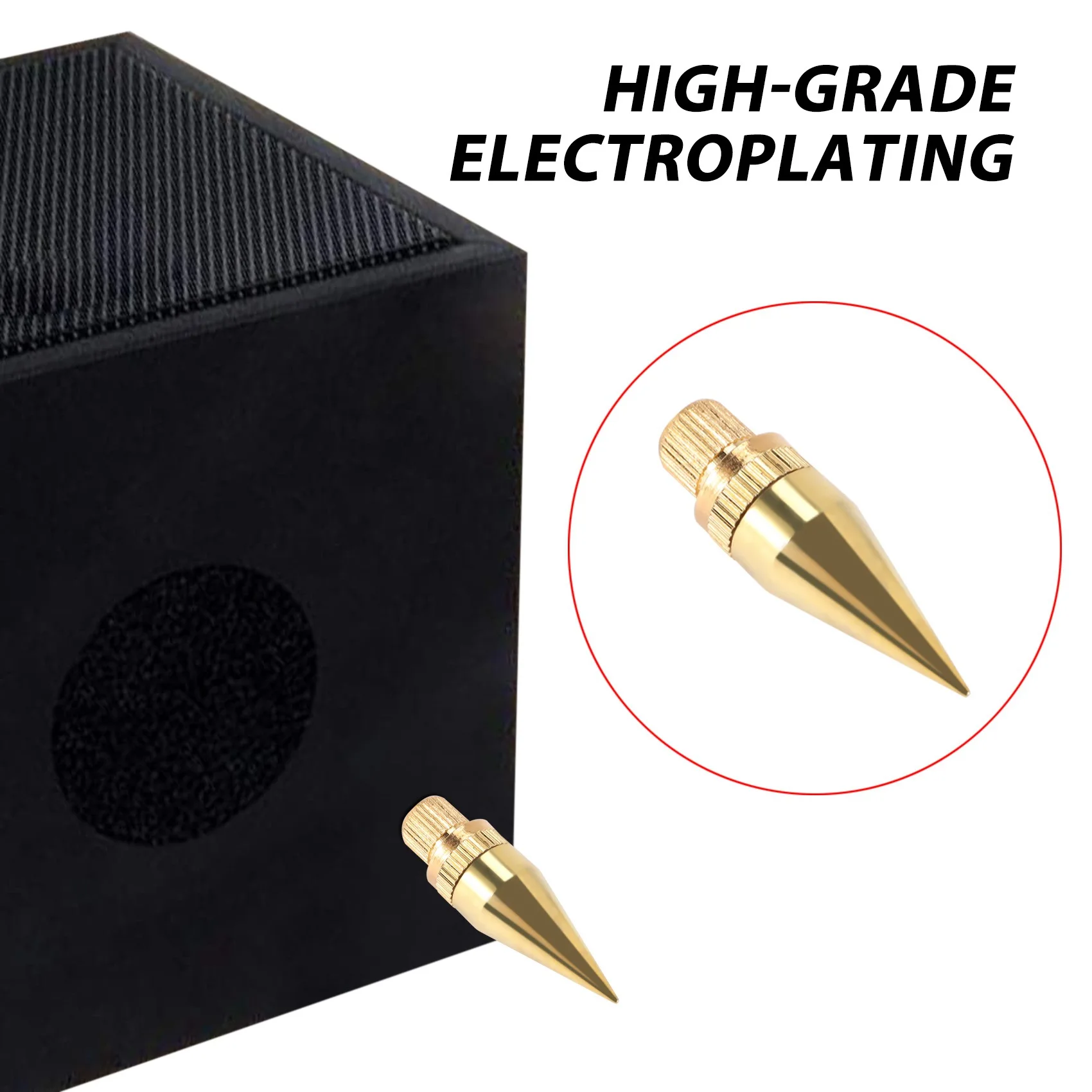 

8 Pairs 6 X 36Mm Copper Speaker Spike Isolation Stand + Base Pad Feet Mat Speaker Isolation Speaker Isolation Pads