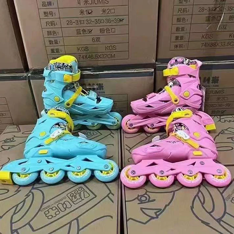 Sunisif роликовые коньки Patines en linea с тормозом 83A Колеса из полиуретана регулируемый