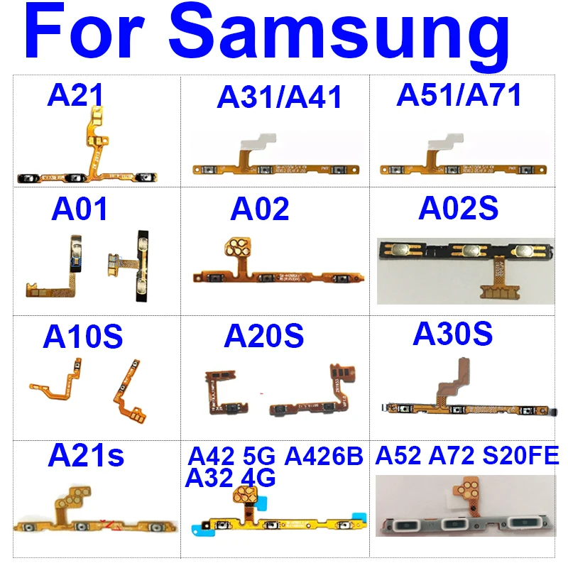 

Power Volume Flex Cable Repair For Samsung A21 A31 A41 A51 A71 A01 A02 A02S A10S A20S A30S A50S A70S A21S A42 A32 A52 A72 S20FE