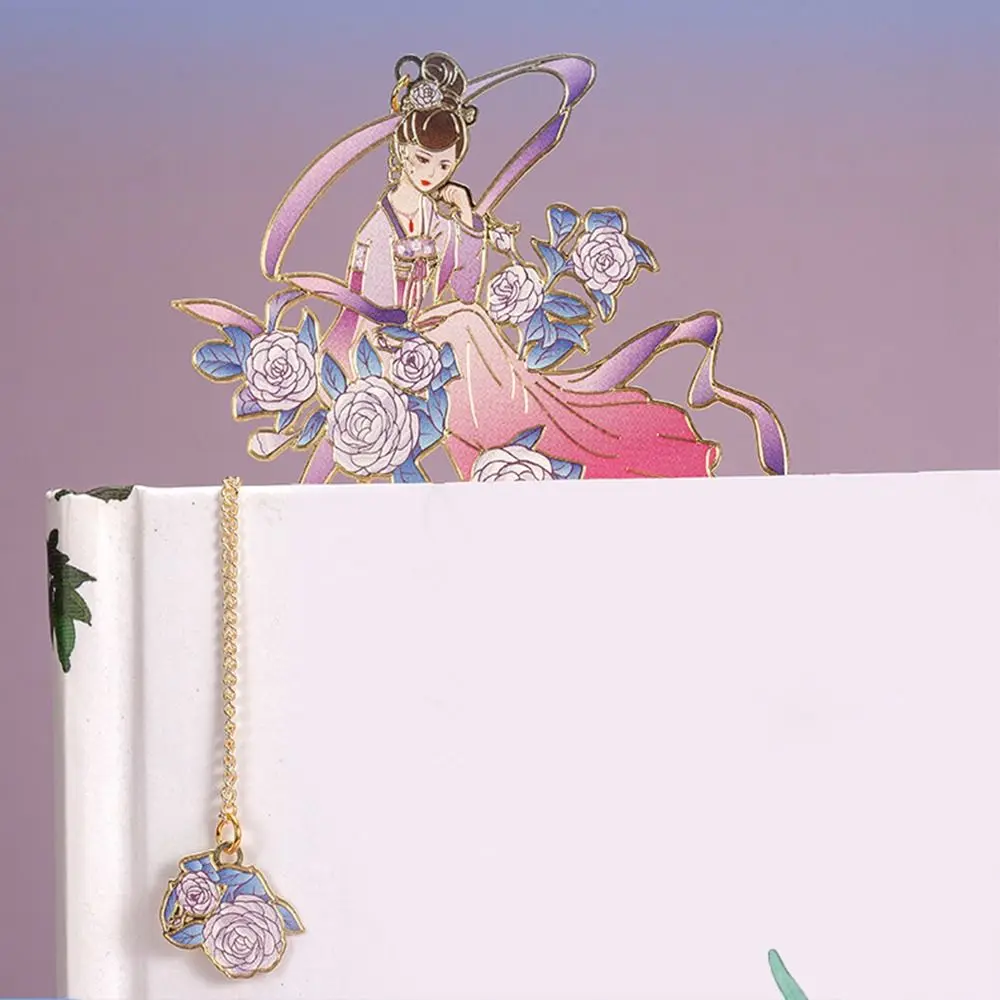 

Metal Flower Fairy Bookmarks Exquisitely Hollow Tassel Pendant Book Clip Students Reading Tool School Supplies