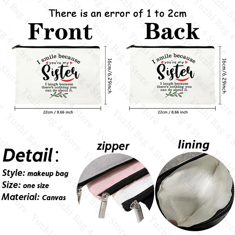 Я всегда буду там для вас косметичка с узором подарки сестры на день рождения