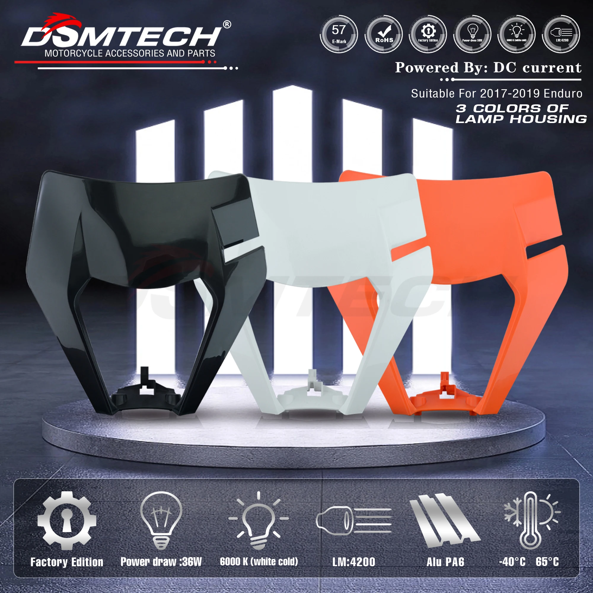 Фото DSMTECH мотоциклетная фара, светодиодная для KTM SX F EXC XCF SMR 2014 2015 2016 2017-2023, универсальный велосипед для грязи MX Enduro №4