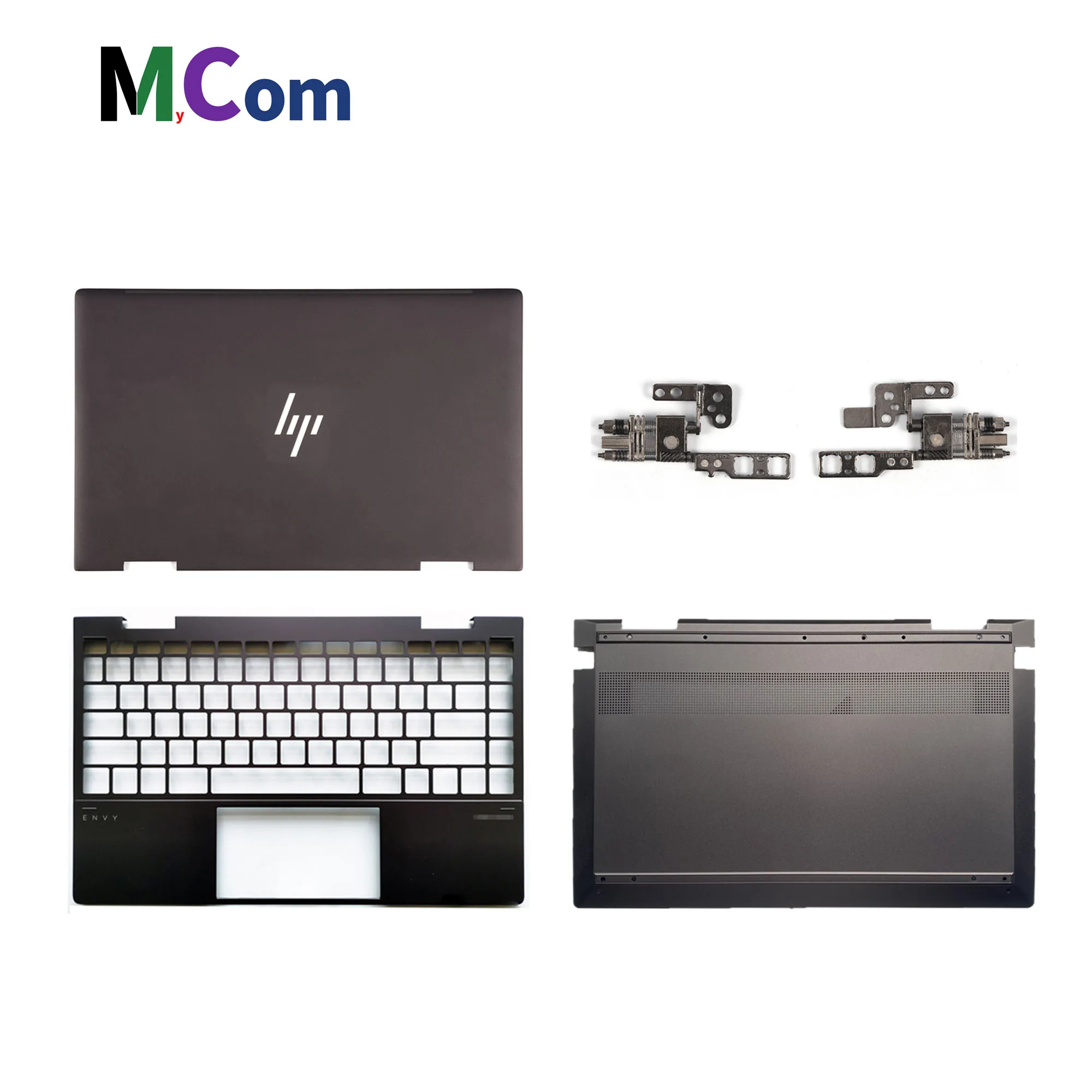

New Laptop Case For HP ENVY X360 13-AY TPN-C147 LCD Back Cover Palmrest Bottom Case Hinges Screen Back Cover L94498-001 Brown
