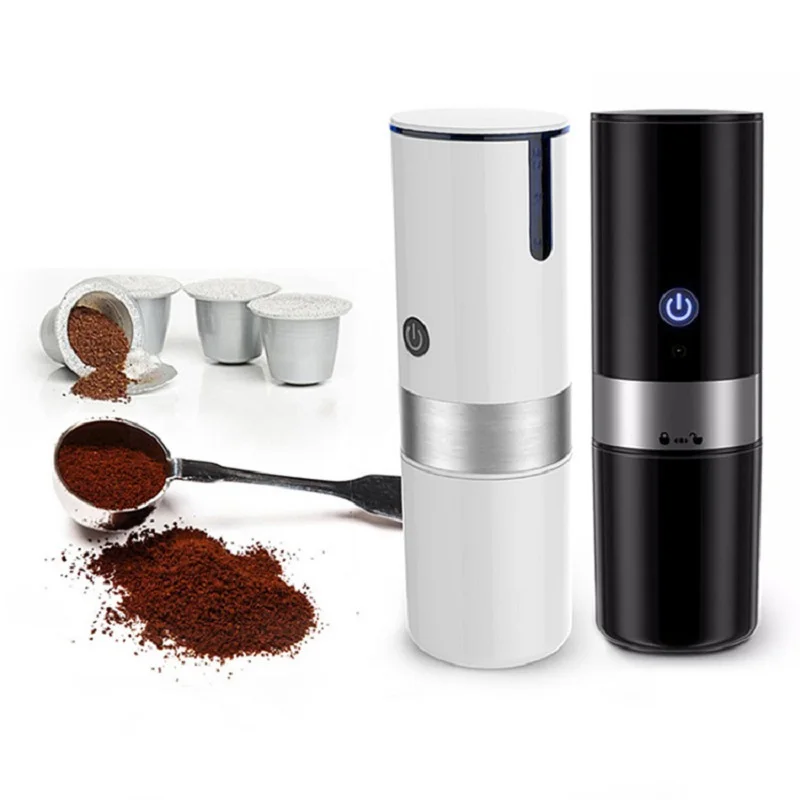 

Coffee Machine Portable Home And Car Coffee Maker 12V 100ml Pod Capsule Coffee Powder Maker Removable Battery Coffee Powder