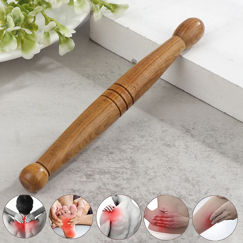 

Wooden Spa Muscle Roller Stick Deep Tissue Fascia Trigger Point Release Thai Massage Health Relaxation Wood Stick Massage Tools