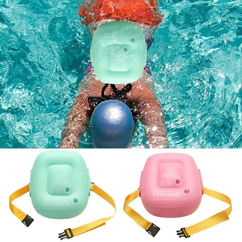 

Swimming Floats For Adults Inflatable Buckle Belt Adjustable Swimming Back Float Beginner-Friendly Adults Swim Training Floats