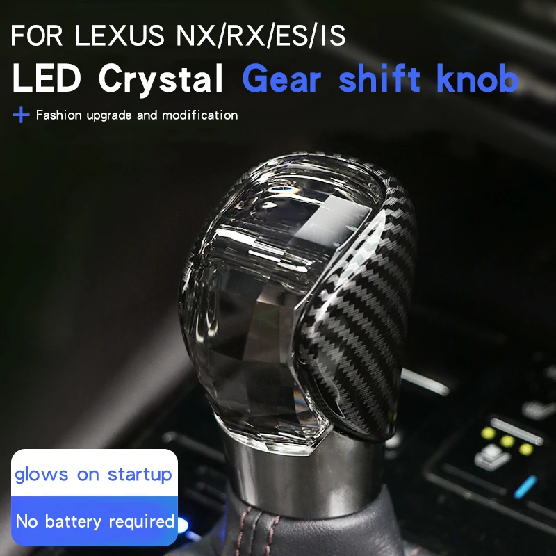 For Lexus NX RX ES IS Crystal Gear Shift Knob Car Accessories Modification nx200t rx300 Automatic Luminous Gearbox Gear Handle