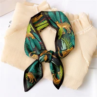 2022 women silk scarf print female luxury skinny hair neck scarves ladys bag tie ribbons headband accessories summer new