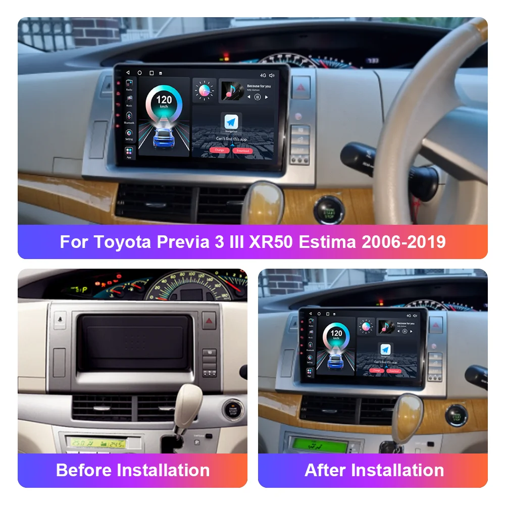 Аудио JustNavi для автомобильного Радио мультимедийный плеер стерео Toyota Previa 3 III XR50