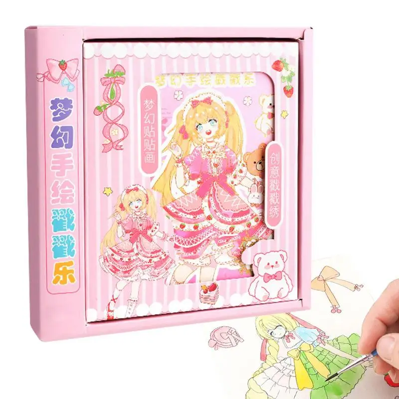 

Fabric Art Frenzy Princess Dress Up Stickers Arts And Crafts For Kids Girl Sticking Stickers Flexible Arms Sensory Stimulation
