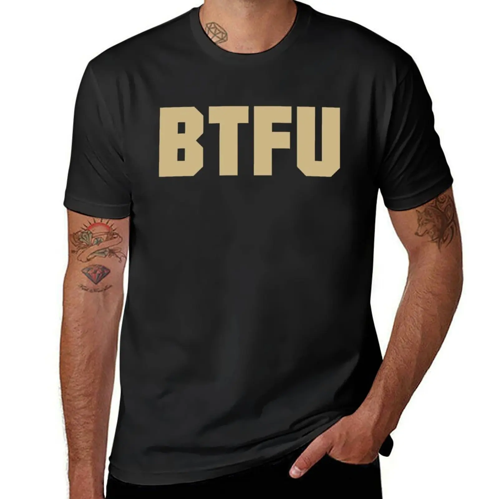 Футболка BTFU милая одежда черные мужские футболки с графическим рисунком большие