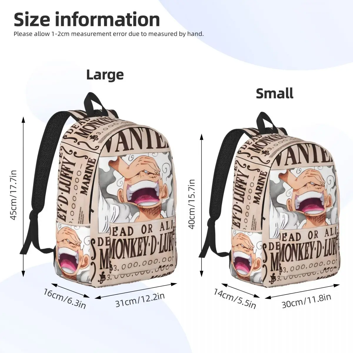 Новинка рюкзак Luffy_S крепкий плечевой Luffy для мальчиков и девочек подарка хранения