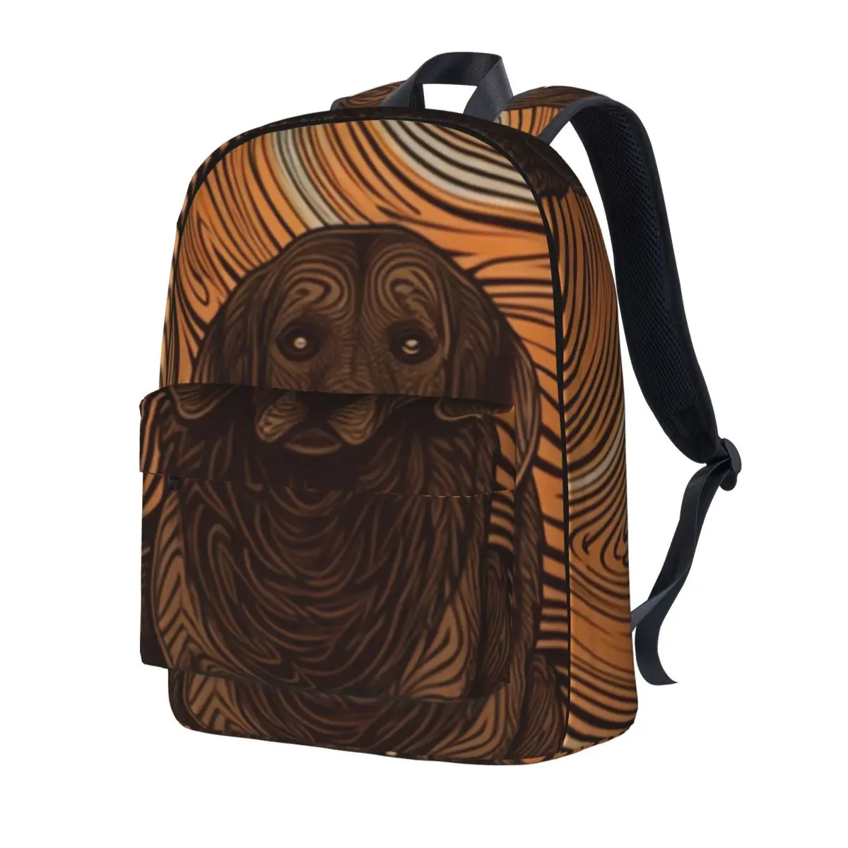 

Dog Backpack Unisex Psychedelic Lines Portraits Big Backpacks Polyester Cool School Bags College Design Rucksack