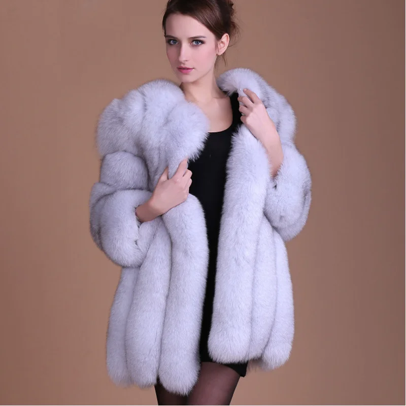 2022 New Winter Women Long Faux Fur Coat Female Fuzzy Fur Coat Winter Thick Warm Fashion Fluffy Artificial Fur Jacket Outwear