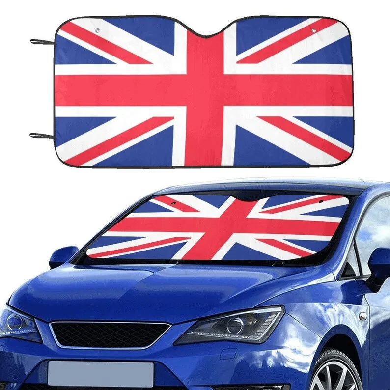 

Солнцезащитный козырек на лобовое стекло, флаг Великобритании, Англии, аксессуары для автомобиля, США патриот, защитный козырек на окно, декор экрана