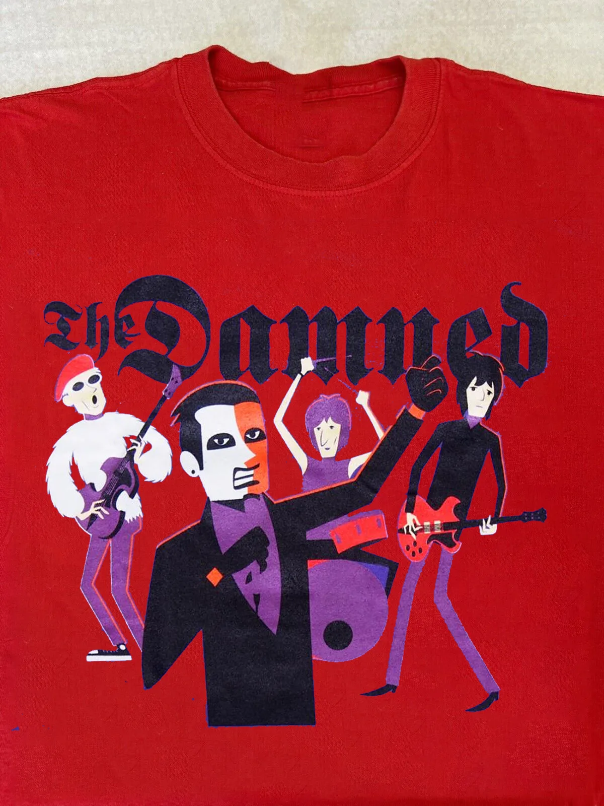 Редкая красная футболка The Damned Band For Fan всех размеров S3090