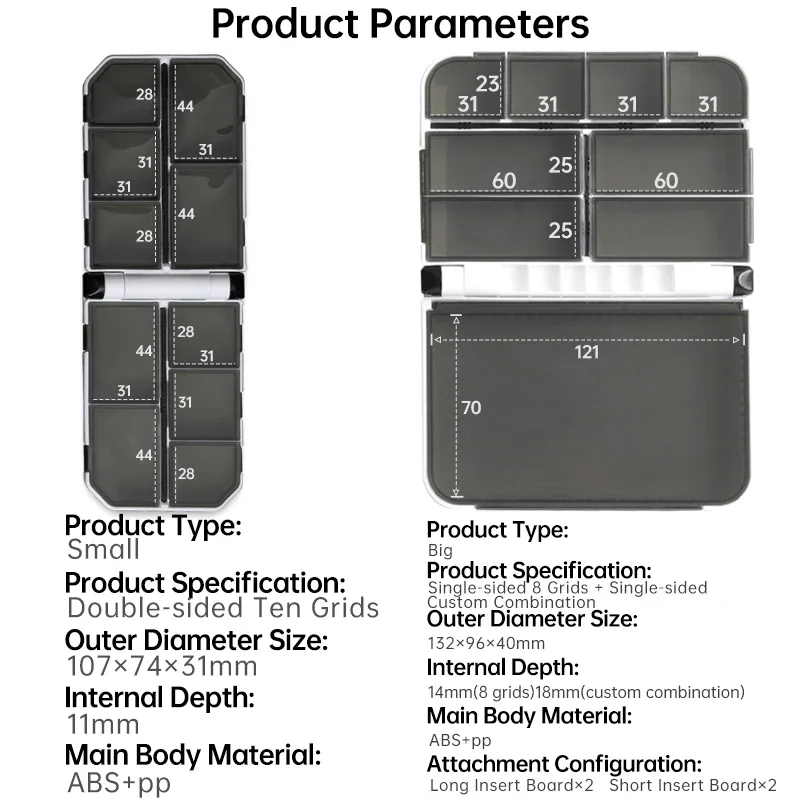 KINGDOM-Коробка для рыболовных снастей мини-футляр хранения коробка летающих ящик