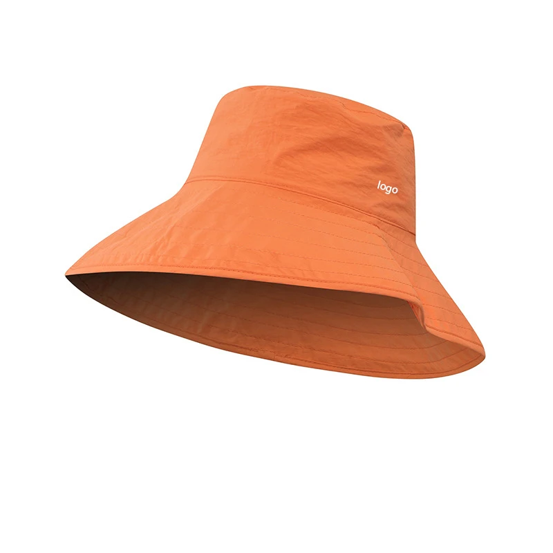 With Logo Solid Color Unisex Fisherman Hat Mountaineering Casual Hat Outdoor Sports Cap High Quality Visor Hat Travel Cap
