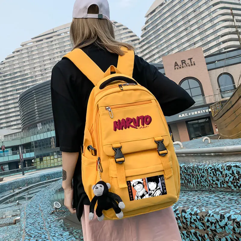 

Naruto Anime Peripheral Unisex Backpack Naruto Cartoon Student Schoolbag Large Capacity Travel Knapsack Nylon Waterproof for Men