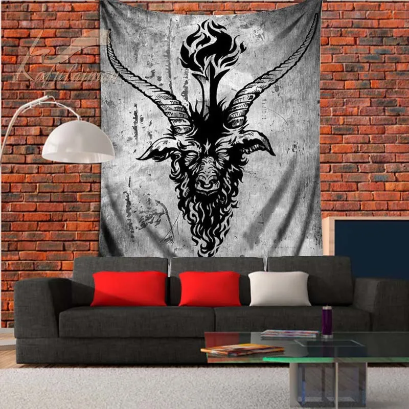 Гобелен сатана коза сатаниновый стиль комнатный Темный Настенный декор для