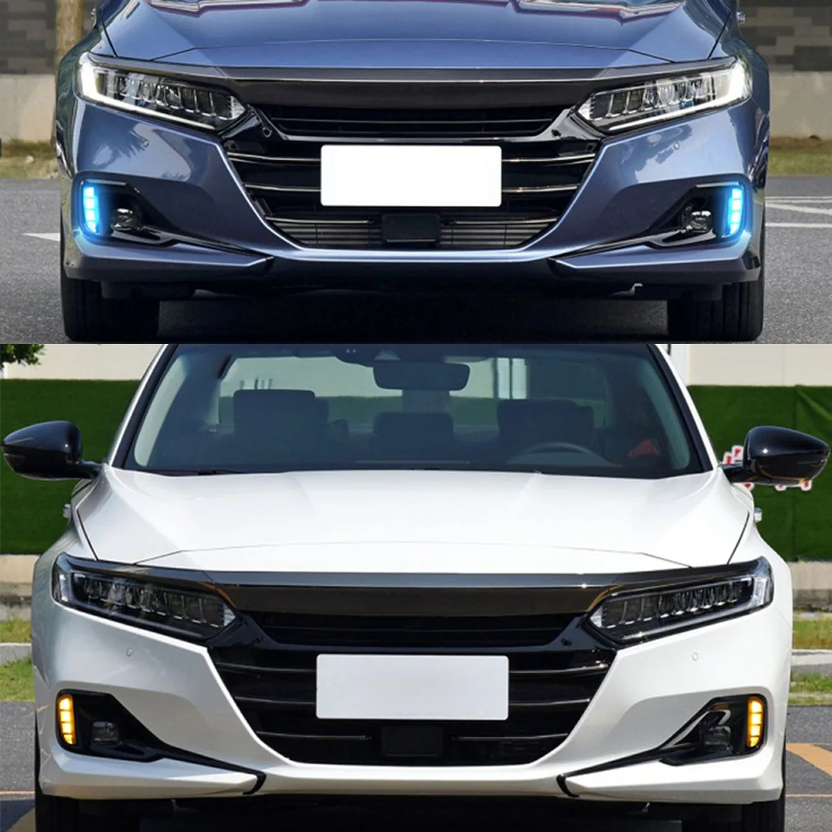 Для-Accord 2021 2022 + 3 цветов светодиодный DRL дневные ходовые рандовые Противотуманные