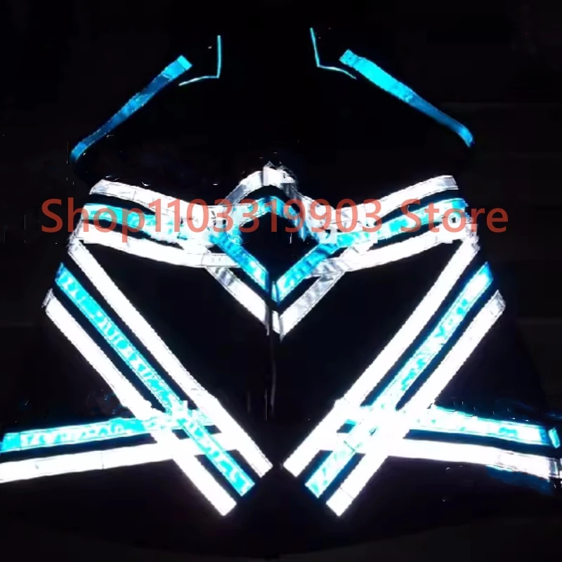 Модные стильные брюки унисекс со светоотражающими полосками и ночным видением