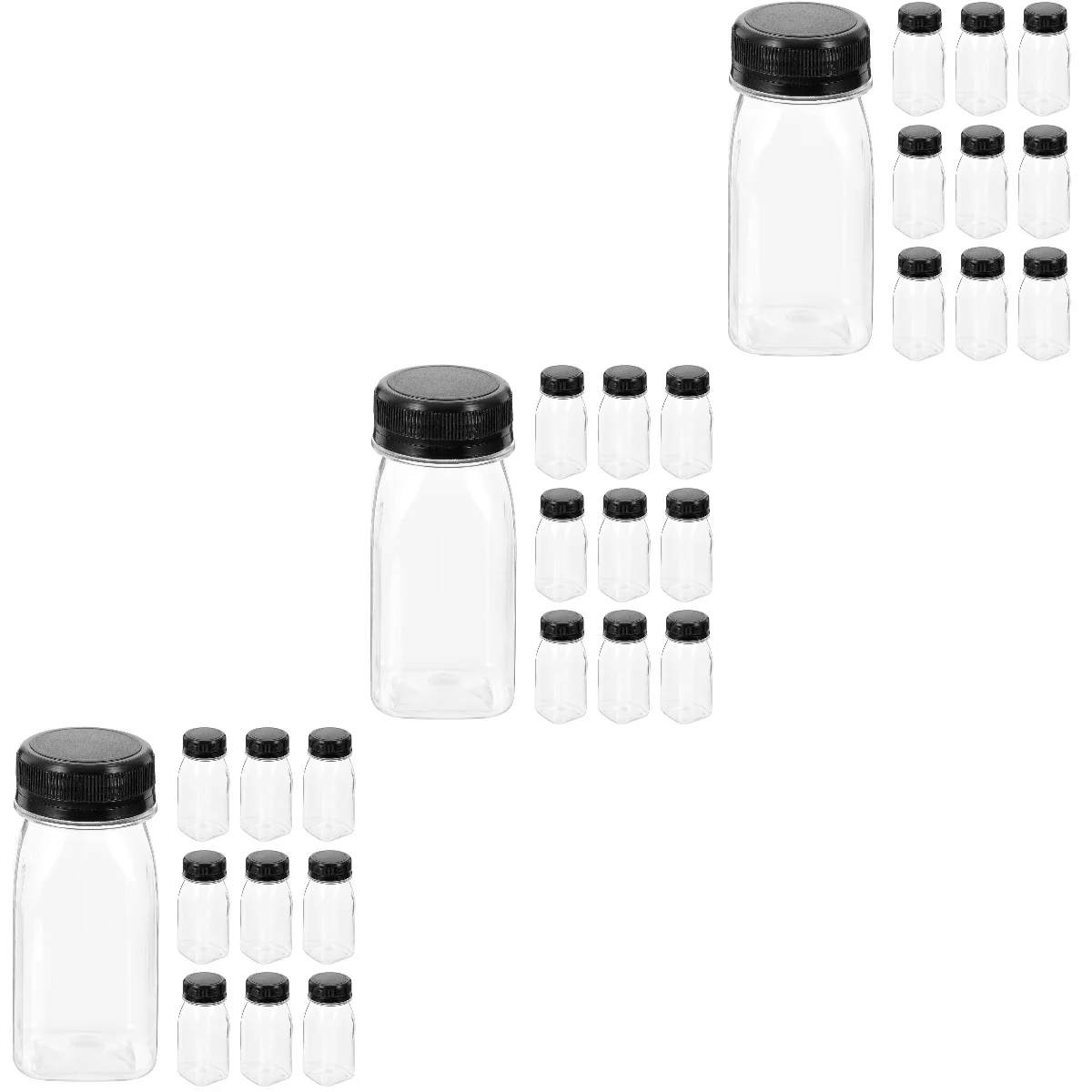 60 Clear Reusable Clear Clear Bottles Portable Small Bottles for Home Storage Outdoor