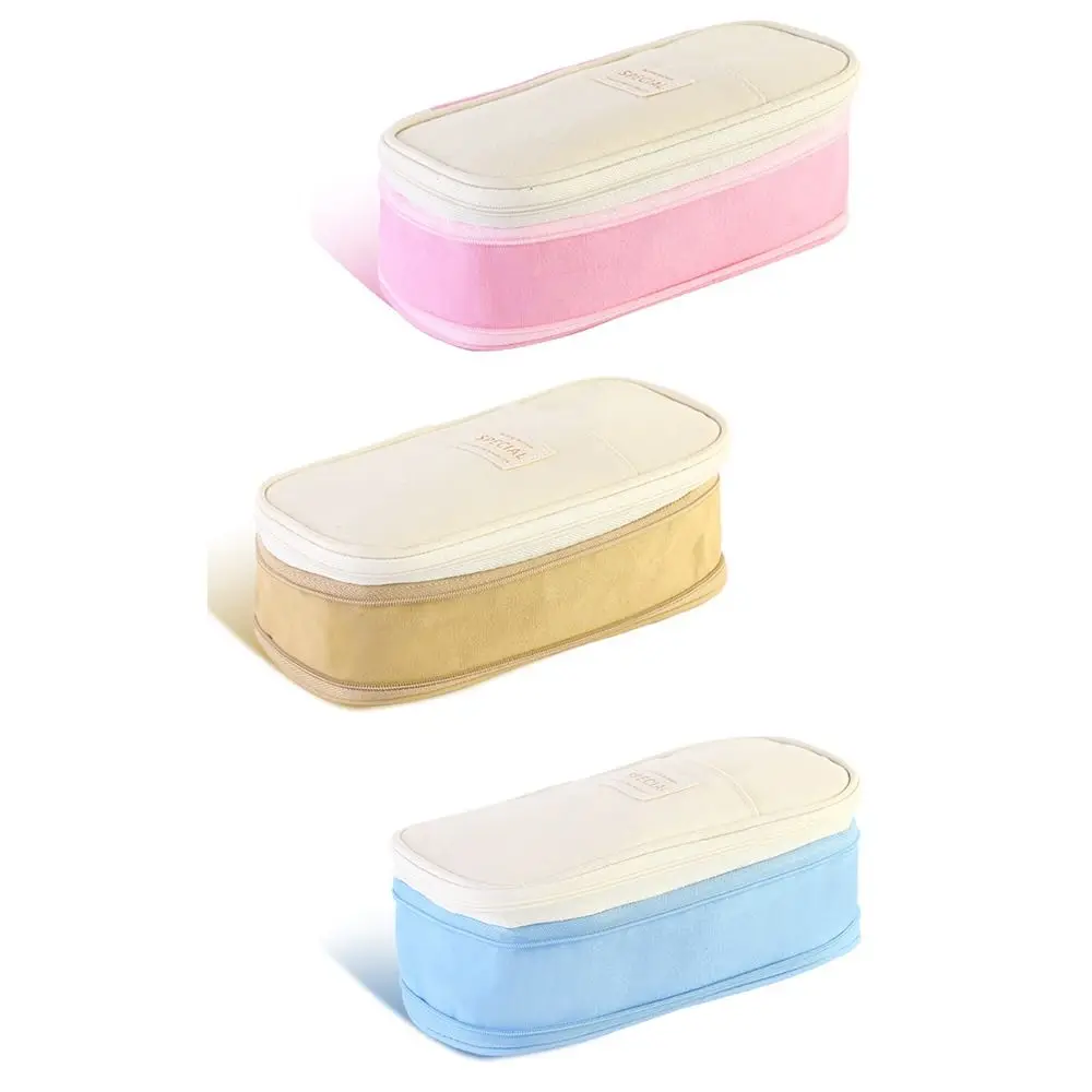 Многослойная сумка для хранения ручек большая емкость кавайный пенал на молнии