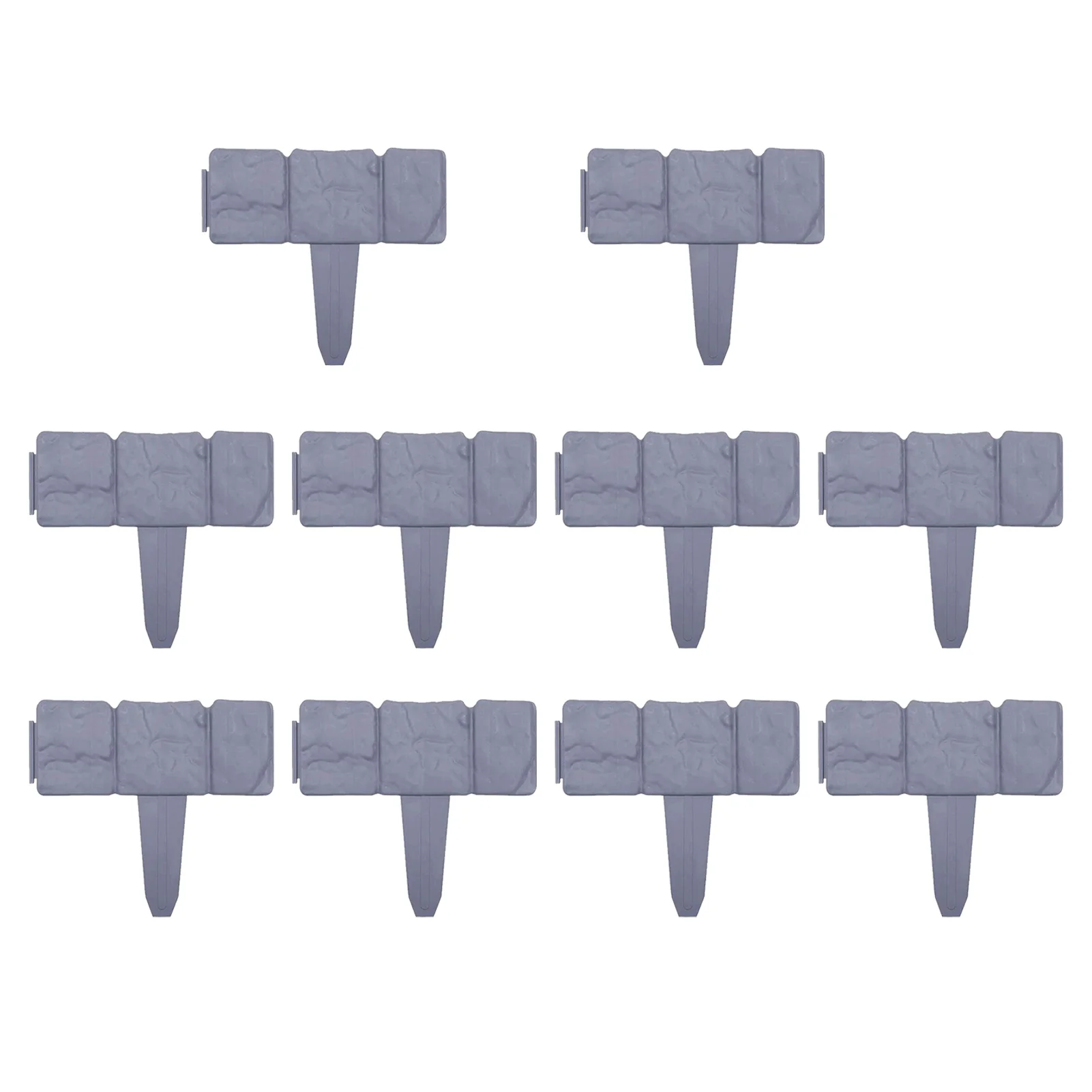 

Garden Border Edging Fence 10pcs Flower Bed Edging DIY Yard Landscaping Fence Lawn Edge Barrier IN Stone Look For Garden Lawn