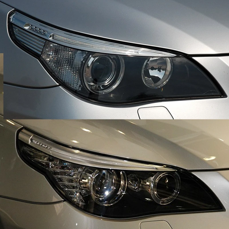 Фото Крышка передней фары автомобиля для BMW 5 серии E60 2004-2010, прозрачный стеклянный абажур высокого качества №2
