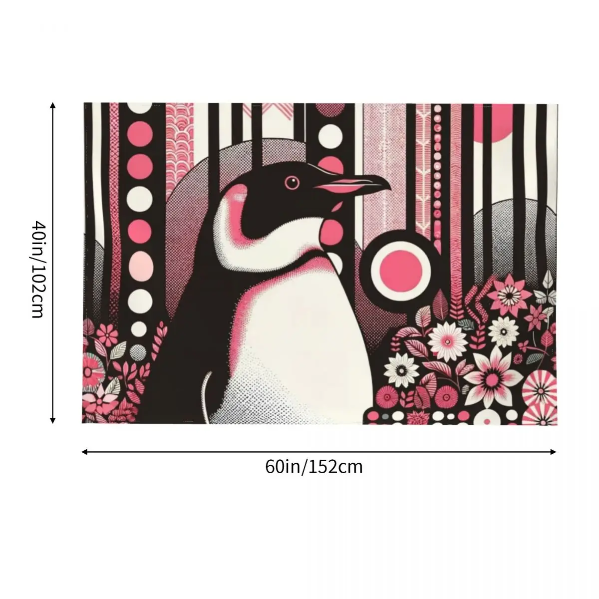 Милый пингвин в розовом лососе лесной гобелен украшения для дома декор спальни