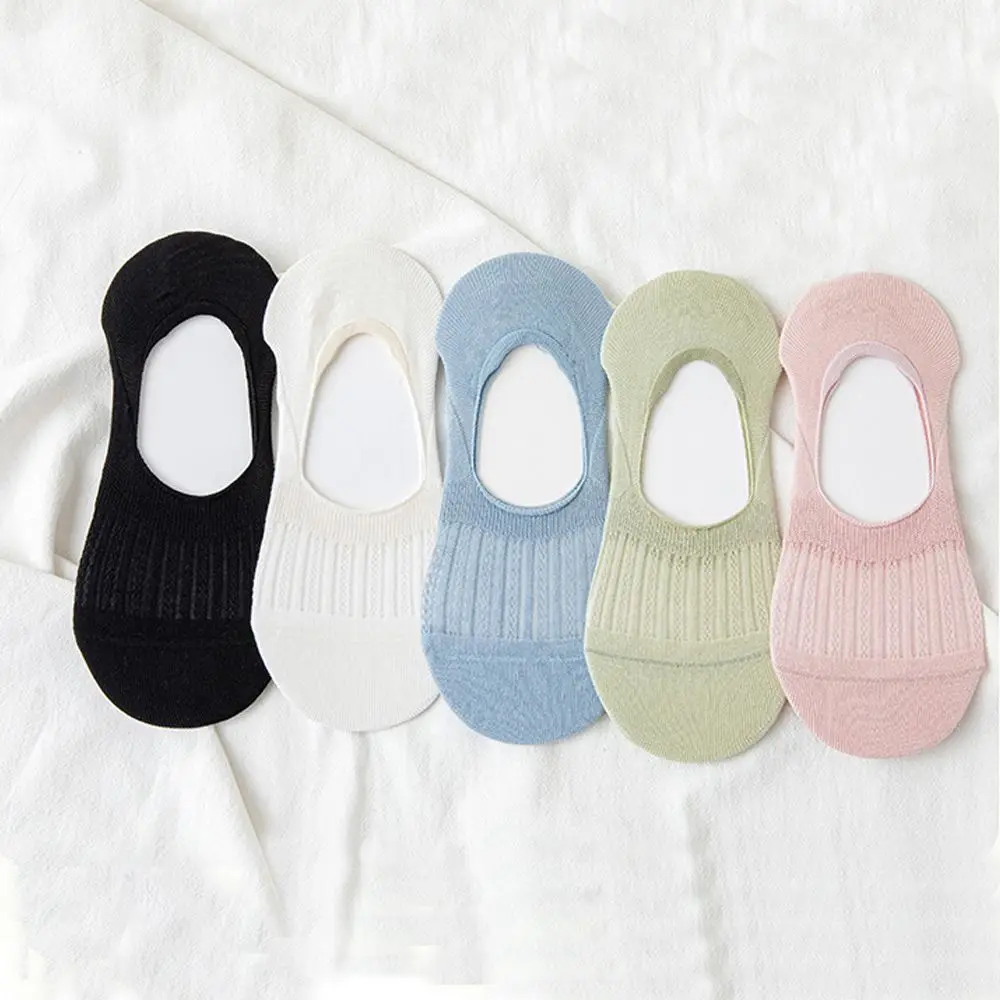 

Носки-невидимки женские, тонкие хлопковые ультратонкие дышащие однотонные бесшовные, с вырезами