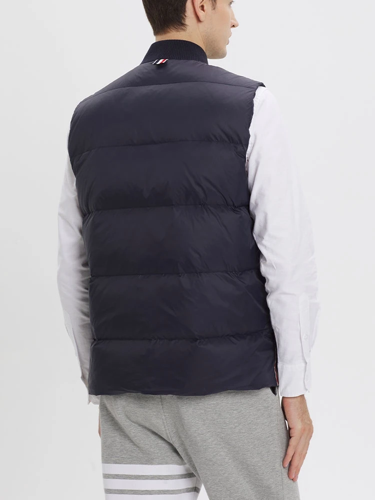 TB THOM Men's Jackets Vest 4-bar Stripe Winter Thermal Puffer Jacket Fashion Brand Down-Filled Women Loose Casual Male Coat