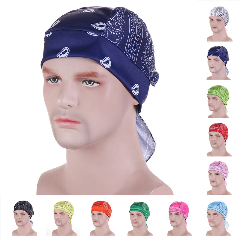 

2023 New Quick Dry Cotton Pirate Hat Elastic Adjustable Fashion Headwrap Headwear Head Scarf Men Women Headwraps Bike Headband