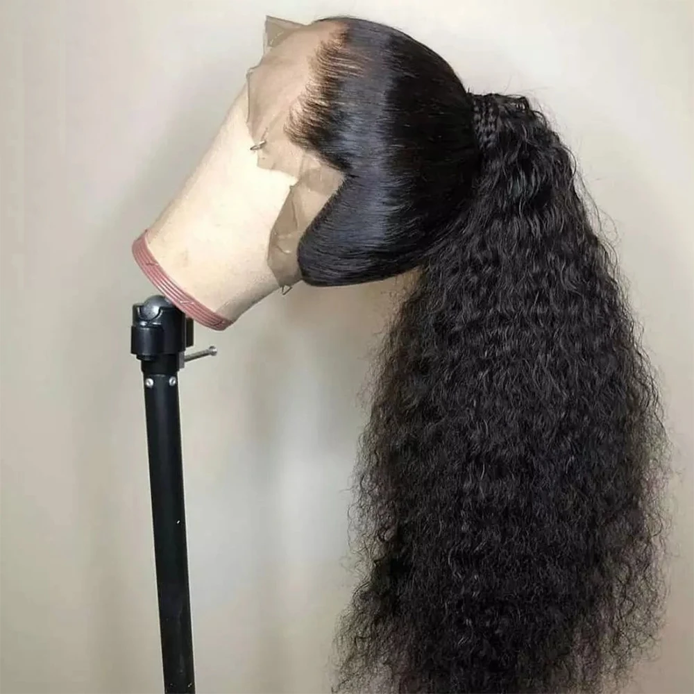 

Full Lace Curly Human Hair Wig 360 Lace Frontal Wig Brazilian Kinky Curly Hair Pre Plucked Curly Human Hair Wigs With Baby Hair