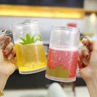 funny creative summer cold beer mug water ice cup mezzanine double layer refrigeration coffee tea milk cafe novelty