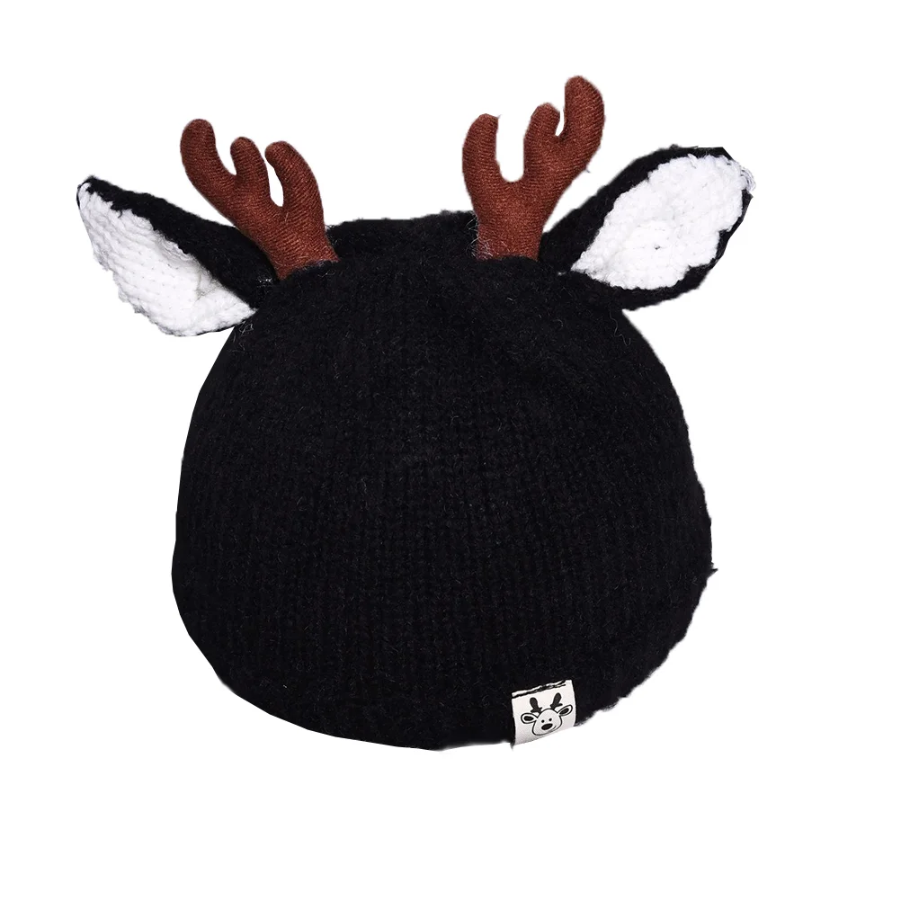 

Hat Baby Christmas Knitted Antlers Reindeer Cute Hats Kids Wool Knitting Winter Elk Costume Beanie Santa Cosplay Accessoires