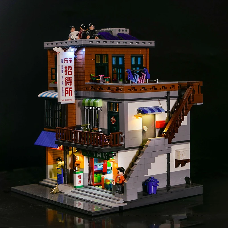 DIY радиоуправляемая лампочка для LEGO 01013 творческие города: городская деревня