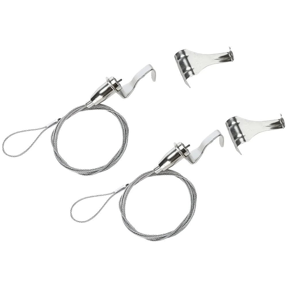 

2 Pcs Adjustable Hanging Rope Lanyards Picture Molding Hook Stainless Steel Hooks for