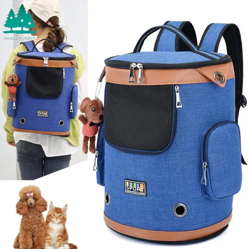 

SMALL FOREST Pet Backpack Breathable Cat Bag Cylinder Outdoor Portable Puppy Box